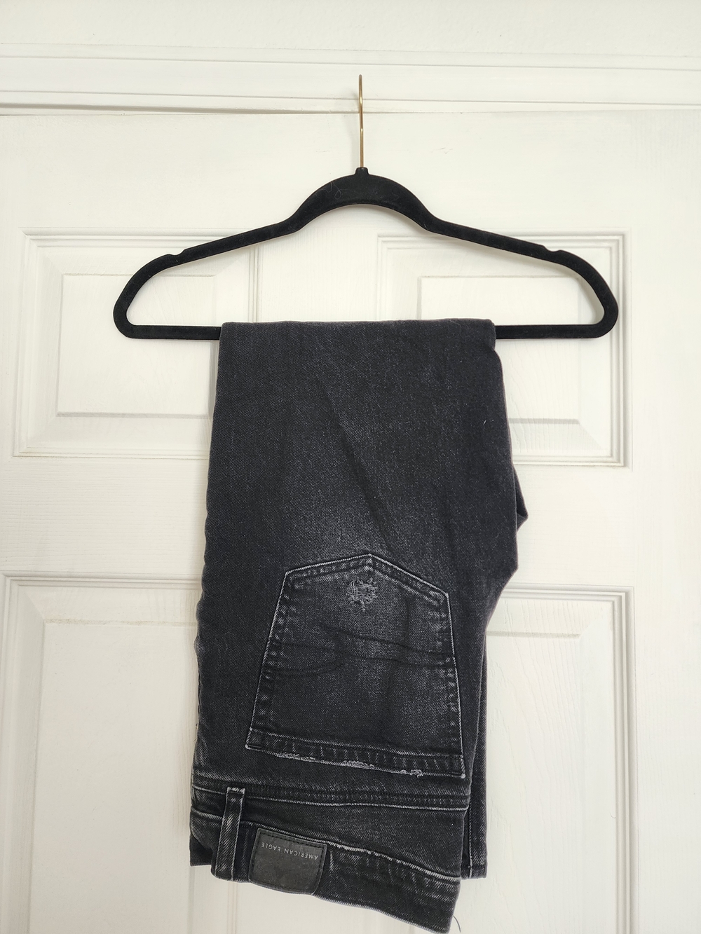 Womens American Eagle Super High Rise Ankle Straight Jeans